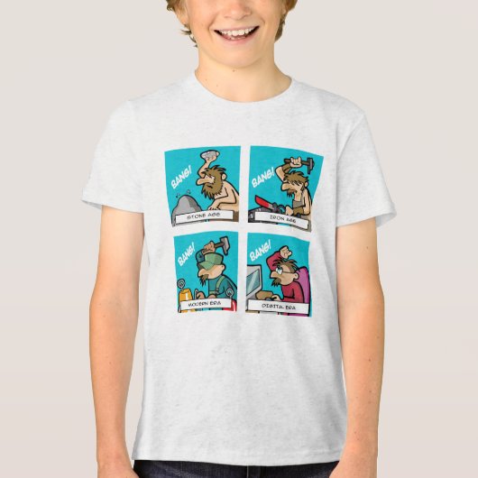 Digitale Evolutie 2 Tri-Blend Shirt (Voorkant)