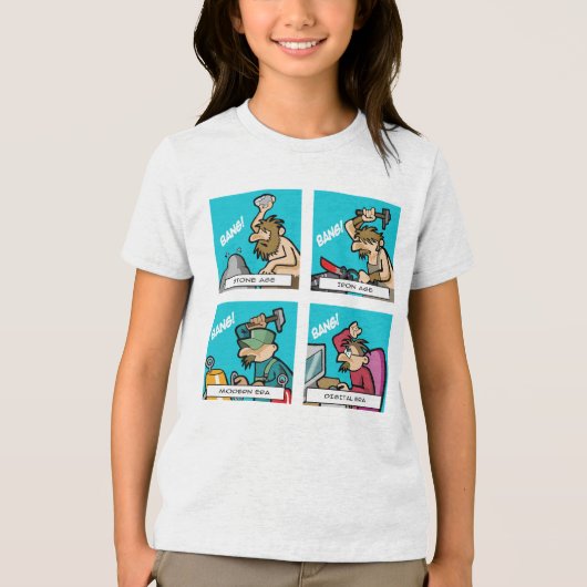 Digitale Evolutie 2 Tri-Blend Shirt (Voorkant)