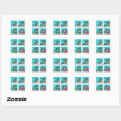 Digitale Evolutie 2 Vierkante Sticker (Vel)