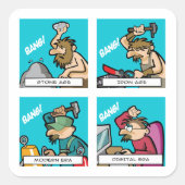 Digitale Evolutie 2 Vierkante Sticker (Voorkant)