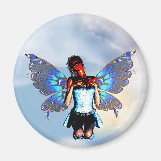 Digitale Fairy Magnet Ronde (Voorkant)