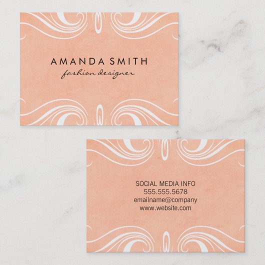 Digitale Fancy elementen Visitekaartje (Voorkant / Achterkant)