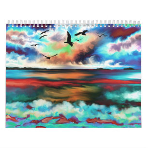 Digitale Fantasie Abstracte Schilderkunst Kalender