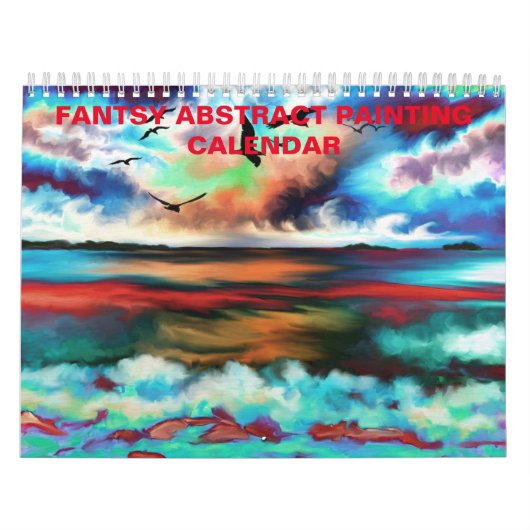 Digitale fantastische Abstracte schilderkunst Kalender (Hoes)