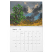 Digitale fantastische Abstracte schilderkunst Kalender (Feb 2027)
