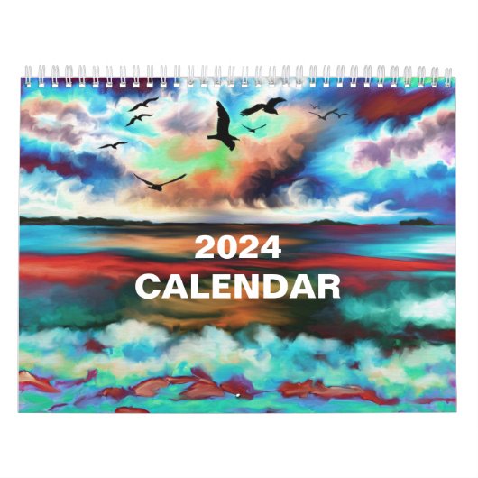 Digitale fantastische Abstracte schilderkunst Kalender (Hoes)