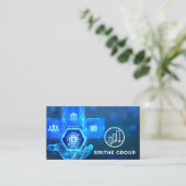 Digitale financiële achtergrond visitekaartje (Staand voorkant)
