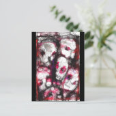 Digitale Fingerpainting van zombieënhefboom Briefkaart (Staand voorkant)