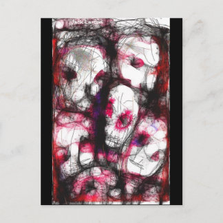 Digitale Fingerpainting van zombieënhefboom Briefkaart