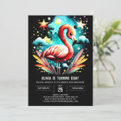 Digitale Flamingo Boho Verjaardag Kaart (Staand voorkant)