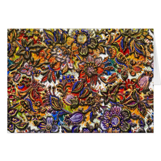 Digitale Floral Pattern Art (Voorkant Horizontaal)