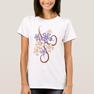 Digitale Floral Pattern-Topjes T-shirt