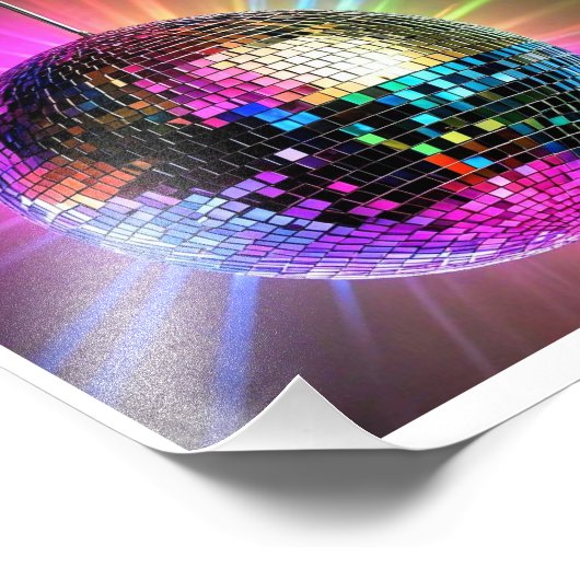 Digitale fotoprint van een discobal foto afdruk (Hoek)