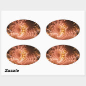 Digitale fractale illustratie met rimpeleffect ovale sticker (Vel)