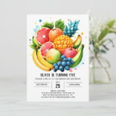 Digitale Fruitige Sappige Fiesta Verjaardag Kaart (Staand voorkant)