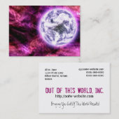 Digitale Galaxy Alien Planet In Ruimte Roze Nebula Visitekaartje (Voorkant / Achterkant)