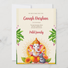 Digitale Ganpati biedt Ganesh pooja uitnodigingen