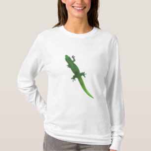Digitale Gecko over het Shirt van vrouwen