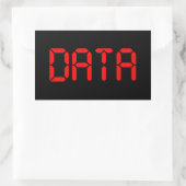 DIGITALE GEGEVENS RECHTHOEKIGE STICKER (Tas)