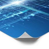 Digitale gegevensstroom - Tech Wall Art Poster (Hoek)