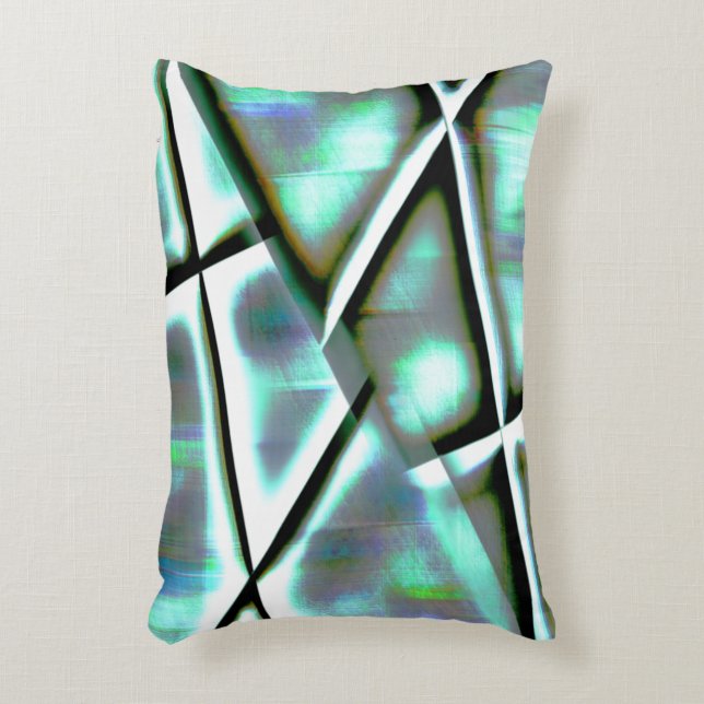 Digitale gekleurde kleuren met schuine randen accent kussen (Voorkant(Verticaal))