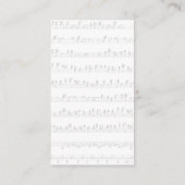 Digitale Geluid | Muzieksheet Visitekaartje (Achterkant)