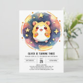 Digitale Gelukkige Hamster Verjaardag Kaart (Staand voorkant)