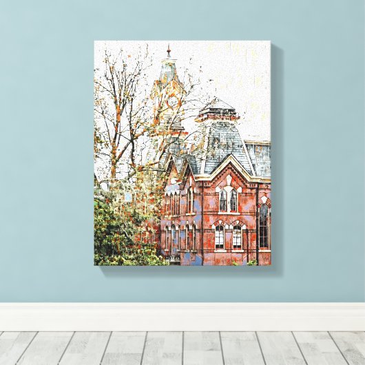 Digitale Gemengde Media Stretched Canvas Afdrukken (Insitu (Houten vloer))