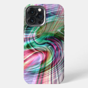 Digitale glans kleurrijke S-curve penseelstreken o iPhone 13 Pro Max Hoesje