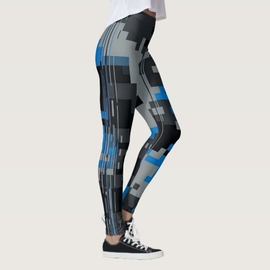 Digitale Glitch Camo Broek - Cyberpunk Dames Gi Leggings (Rechts)