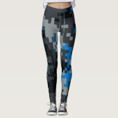 Digitale Glitch Camo Broek - Cyberpunk Dames Gi Leggings (Voorkant)
