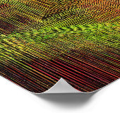 Digitale Glitch Geometrisch Stofpatroon Poster (Hoek)