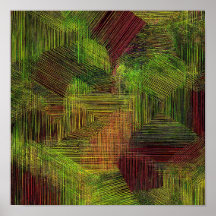 Digitale Glitch Geometrisch Stofpatroon