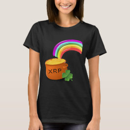 Digitale Gold XRP aan het einde van de regenboogri T-shirt