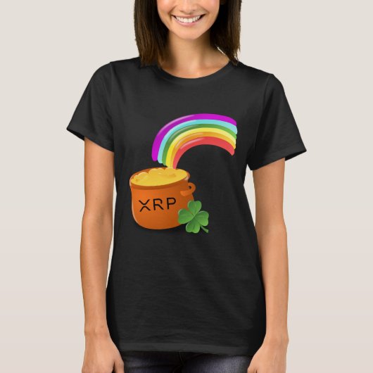 Digitale Gold XRP aan het einde van de regenboogri T-shirt (Voorkant)