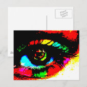 Digitale graffiti-oog briefkaart (Voorkant / Achterkant)