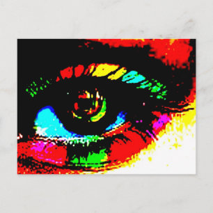 Digitale graffiti-oog briefkaart