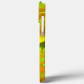 Digitale groene oranje schil op gele ruwe textuur Case-Mate iPhone case (Achterkant / Links)