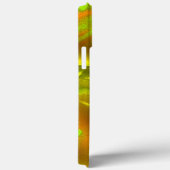 Digitale groene oranje schil op gele ruwe textuur Case-Mate iPhone case (Achterkant / Rechts)