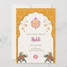 Digitale Haldi uitnodiging & Indiase trouwkaart