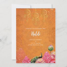 Digitale Haldi uitnodiging & Indiase trouwkaart