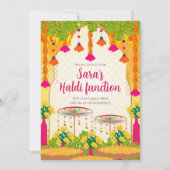 Digitale Haldi uitnodiging Mehndi uitnodiging Hald (Voorkant)