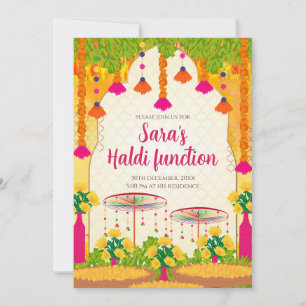 Digitale Haldi uitnodiging Mehndi uitnodiging Hald