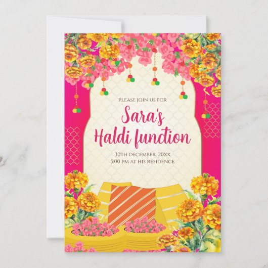 Digitale Haldi uitnodigingen & Digitale Mayoun uit (Voorkant)