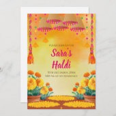 Digitale Haldi uitnodigingen & Digitale Mayoun uit (Voorkant / Achterkant)