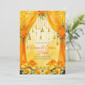 Digitale Haldi uitnodigingen Haldi uitnodigingen (Staand voorkant)