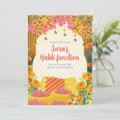 Digitale Haldi uitnodigingen Haldi uitnodigingen, (Staand voorkant)