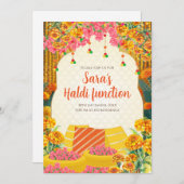 Digitale Haldi uitnodigingen Haldi uitnodigingen, (Voorkant / Achterkant)