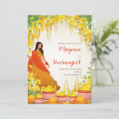 Digitale Haldi-uitnodigingen & Mayoun-uitnodiginge Kaart (Staand voorkant)