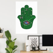 Digitale Hamsa Poster (Thuiskantoor)